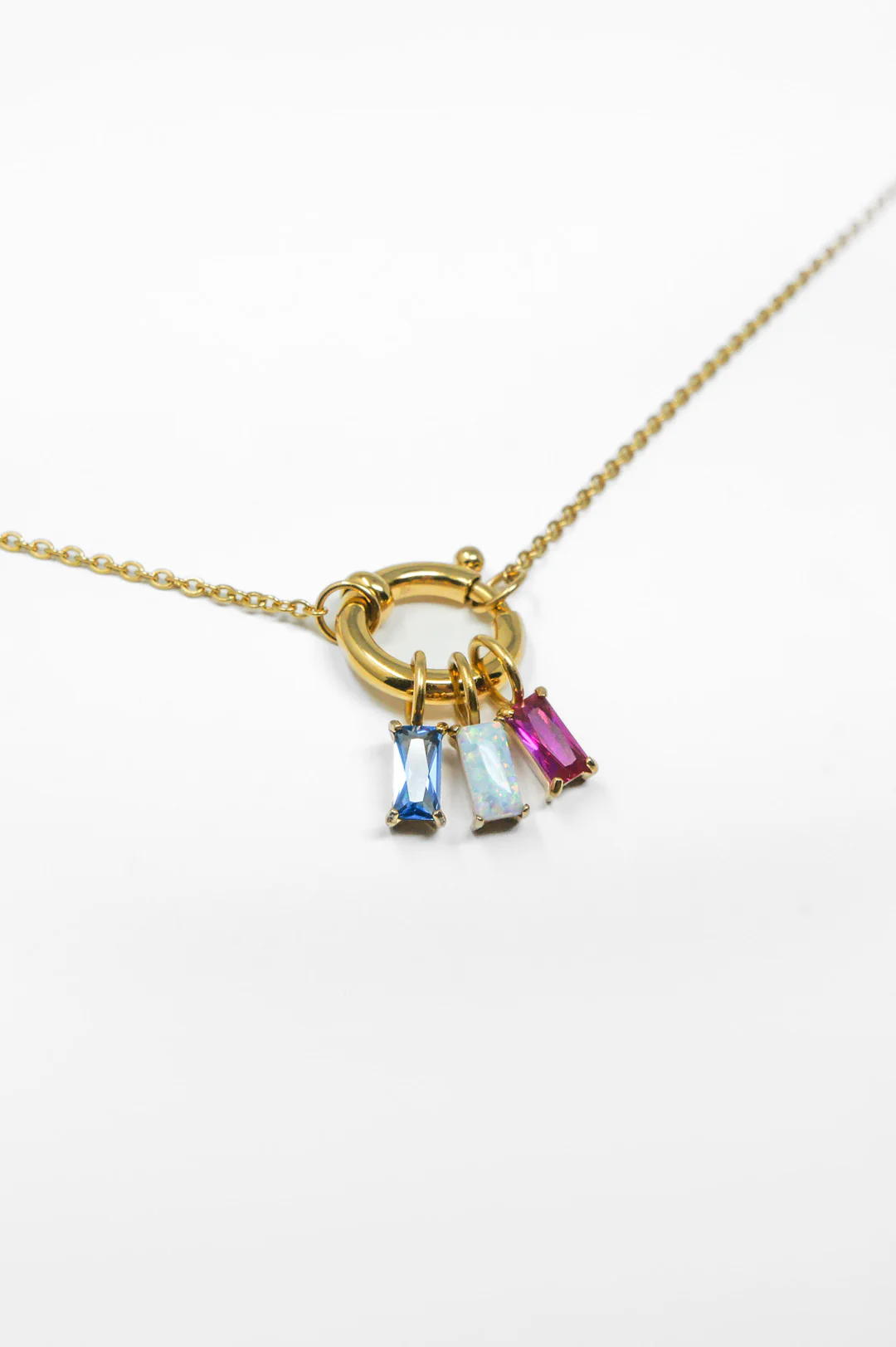 AIMI Basic Halskette Loop in Gold - Perfekt für die Birthstone Charms