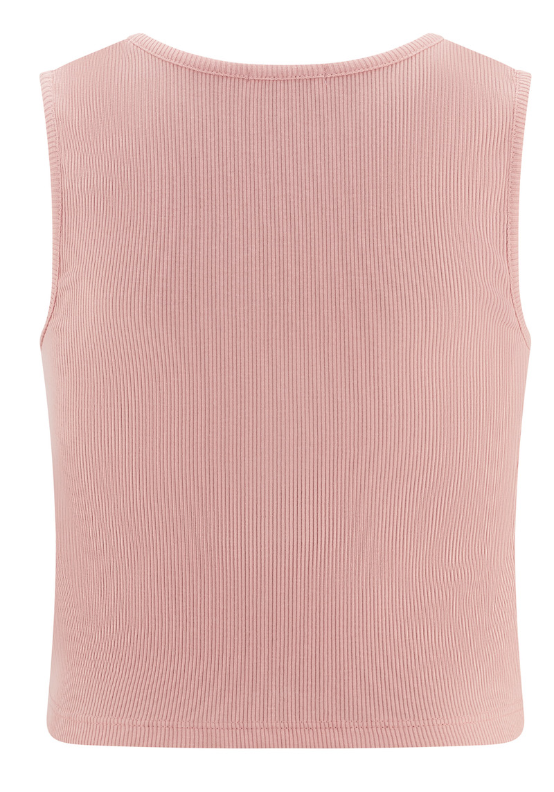 Happy Girls Cropped Top Baumwolle Ripp in Rosa - Summer