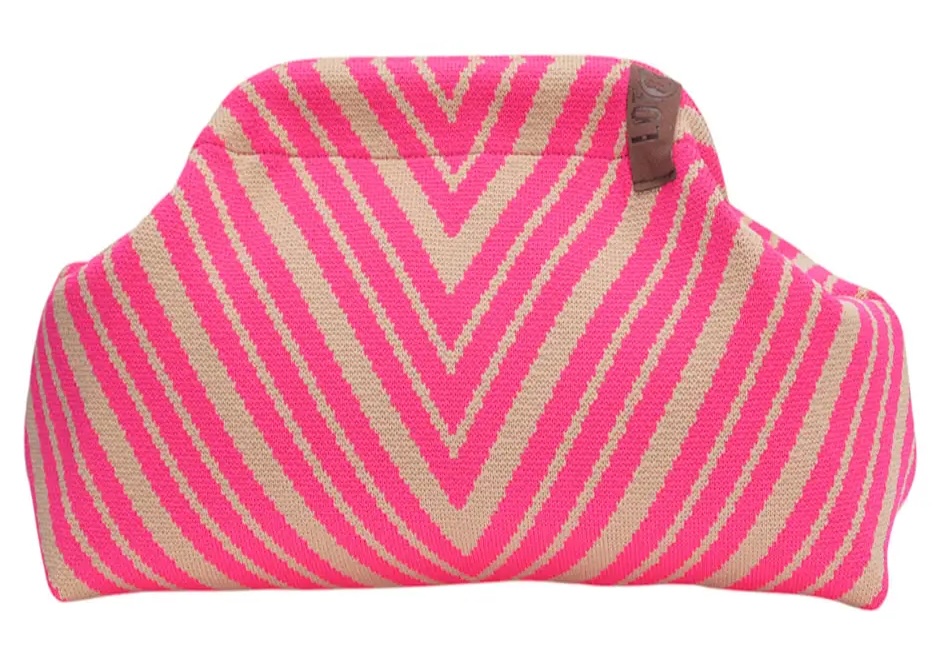 LOT83 Kulturtasche oder Clutch Emma - Zick Zack Neon Pink & Beige LOT83 Kulturtasche oder Clutch Emma - Zick Zack Neon Pink & Beige