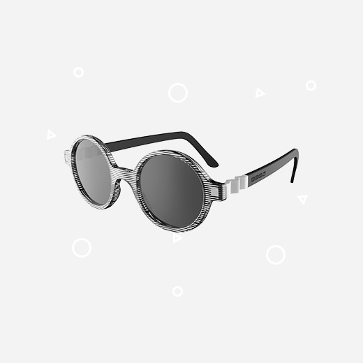 CrazygzagSUN_RoZZ_Stripe_packshot1 KiETLA Kinder-Sonnenbrille RoZZ (UV-Schutz 3) mit gestreiftem Rahmen