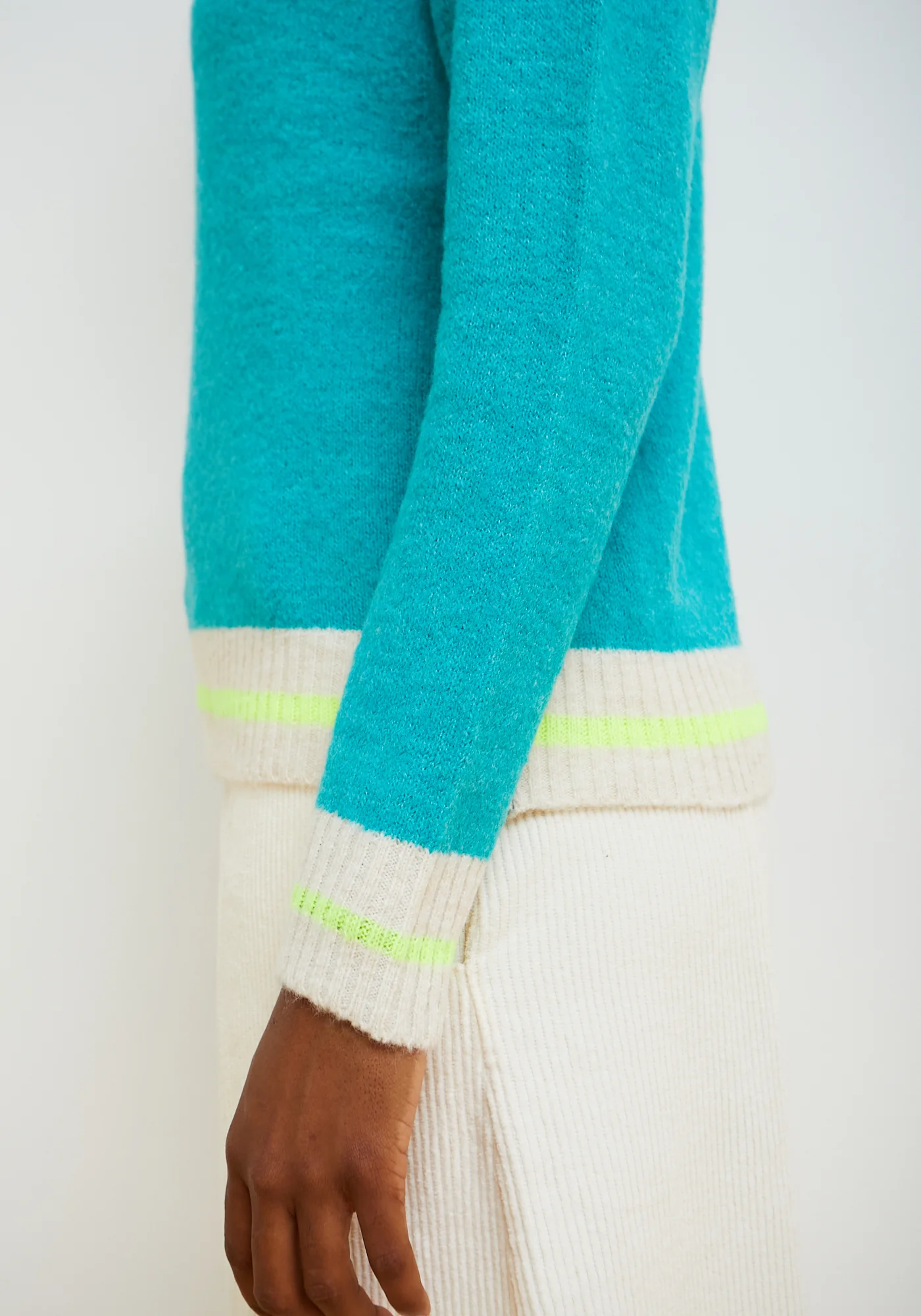 Dr Bloom Berry Pullover - Strickpulli in Türkis Blau 