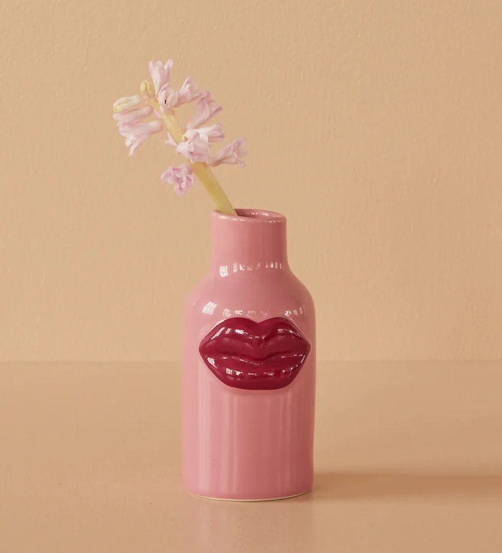 RICE Ceramic Vase mit Kussmund - Extra Klein