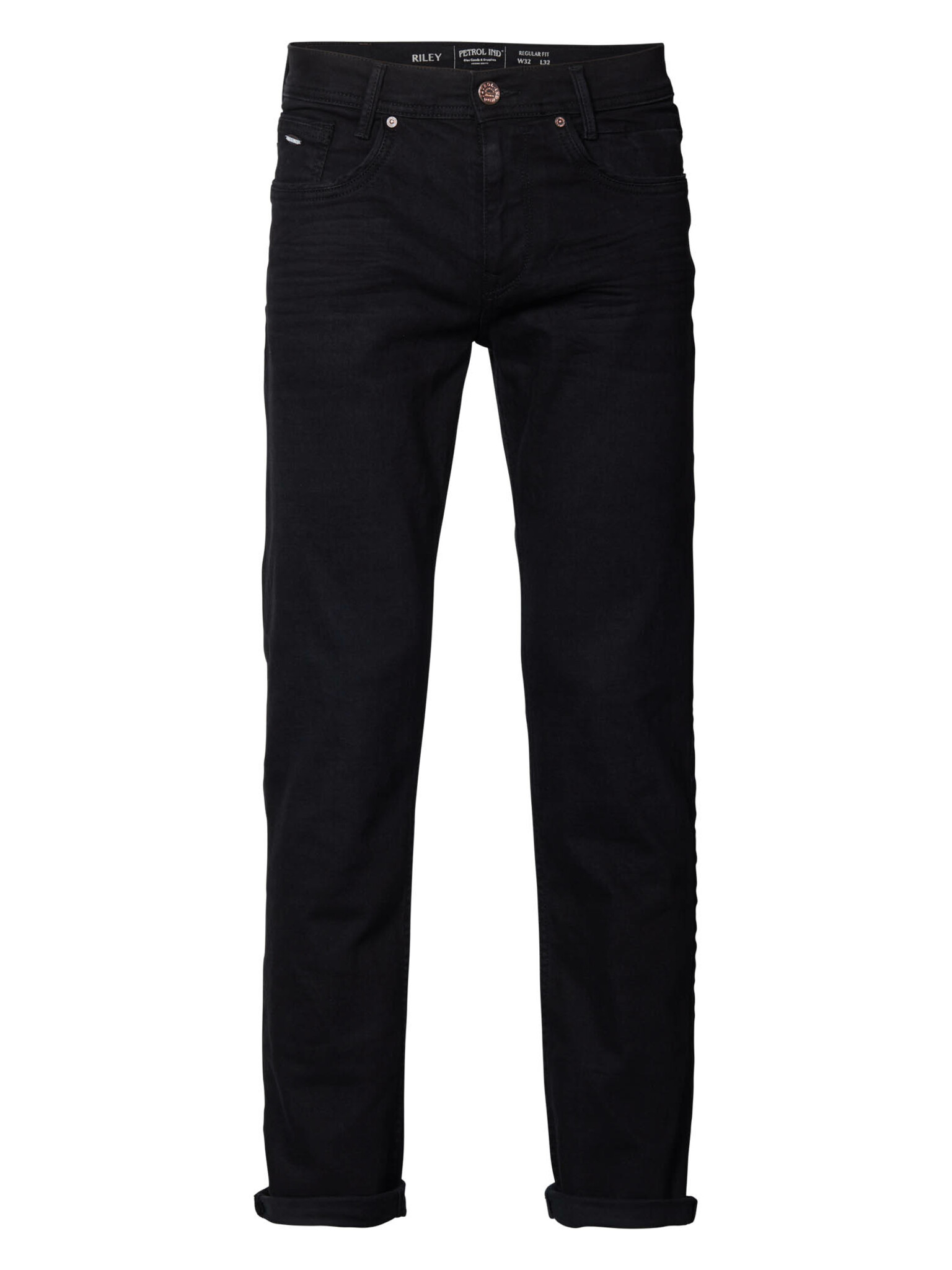 RILEY-9702_F Petrol Industries Riley Regular Jeans in Schwarz