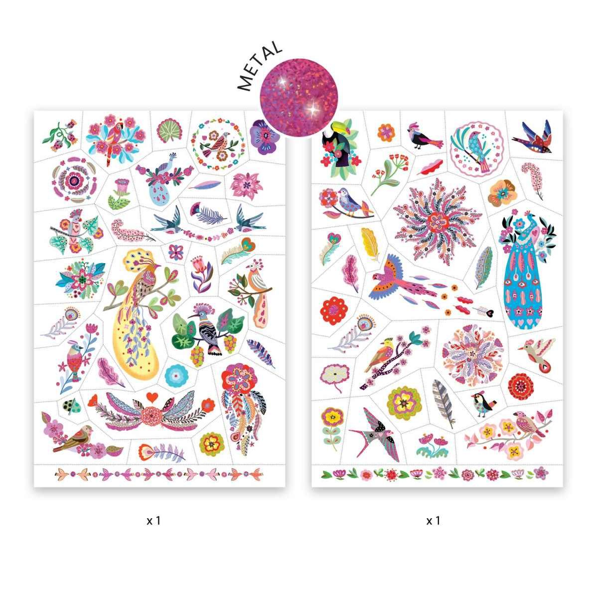 Djeco Tattoos: Paradiesvögel