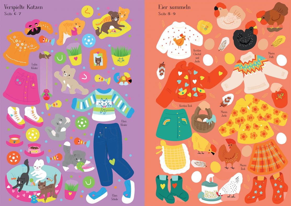 Usborne Mein erstes Anziehpuppen-Stickerbuch: Hannahs liebste Haustiere