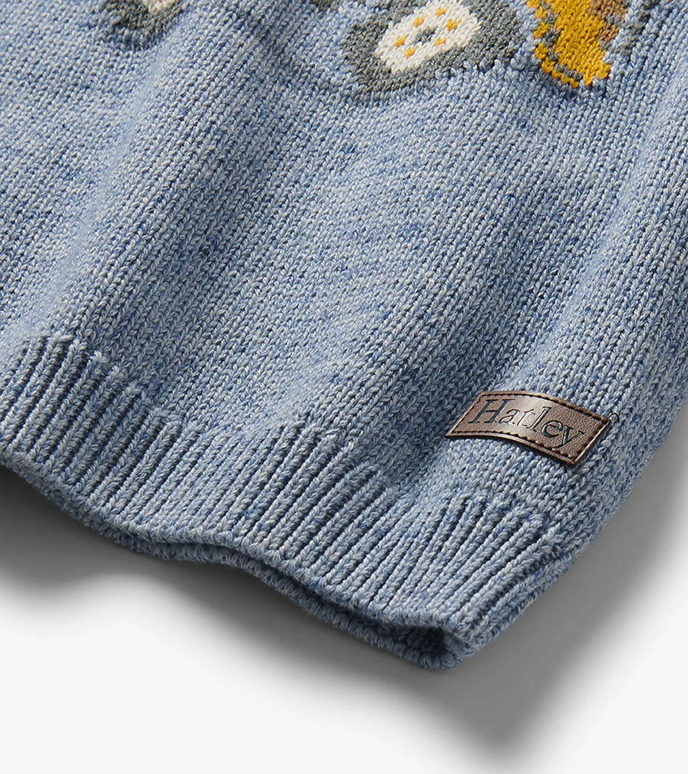 Hatley Baby Pullover Dump Truck in Blau Melange - Baufahrzeug Kipper