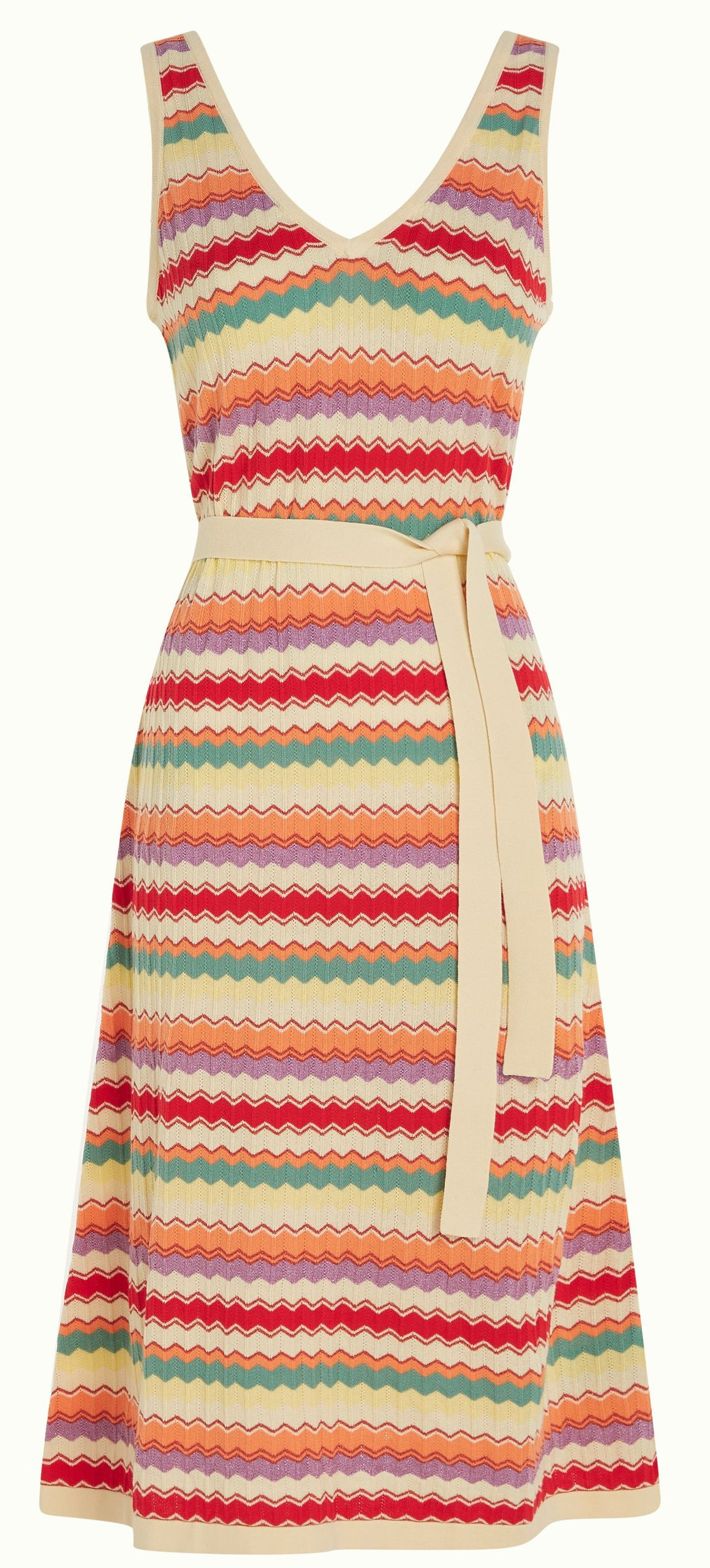 King Louie Strickkleid Hadley mit Zackenmuster in Bunt
