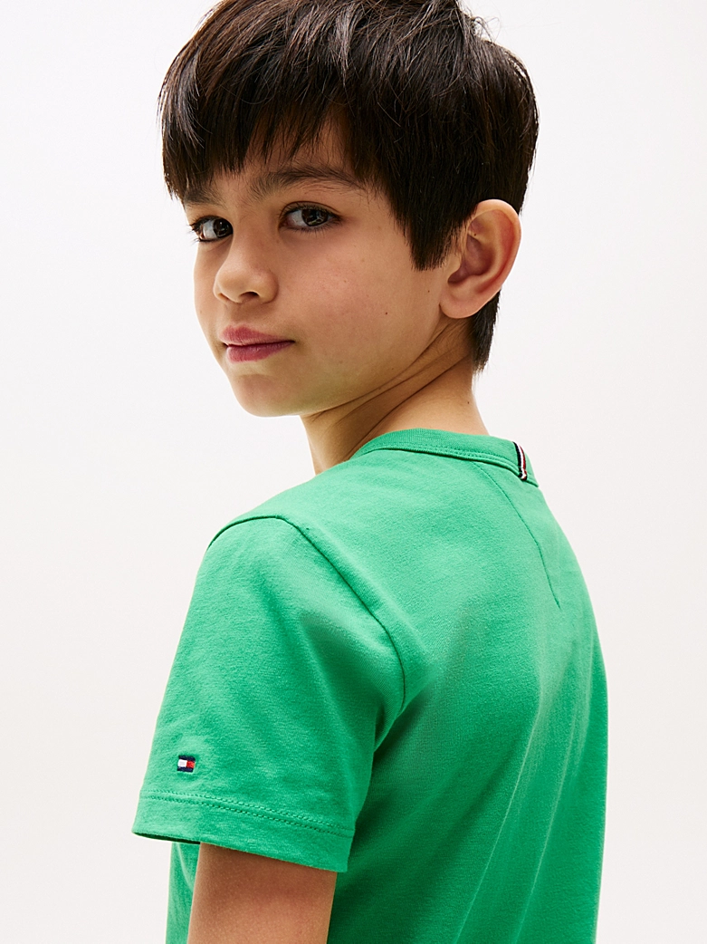 Tommy Hilfiger T-Shirt Kurzarm in Radiant Green mit Palme - SALE