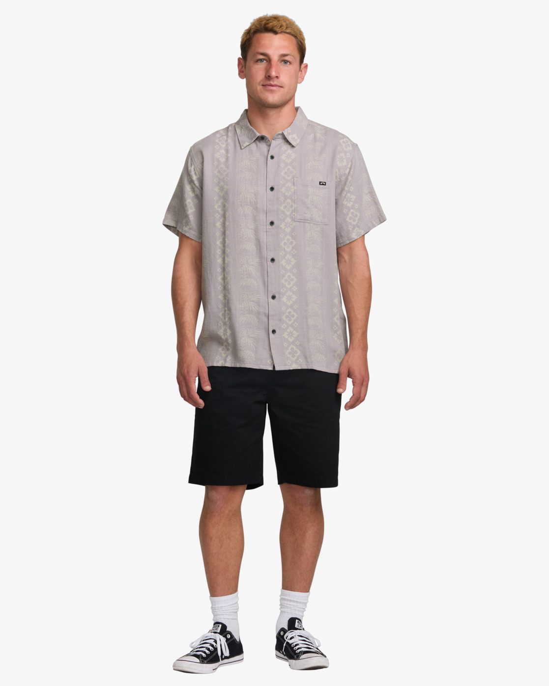 Billabong Sundays Jacquard Hemd mit kurzen Ärmeln für Männer in Light Purple