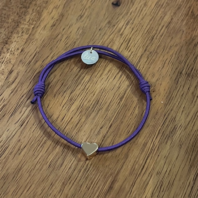 Lua Mini Heart Armband - Elastisch mit Gold Herz Lua Mini Heart Armband - Elastisch mit Gold Herz