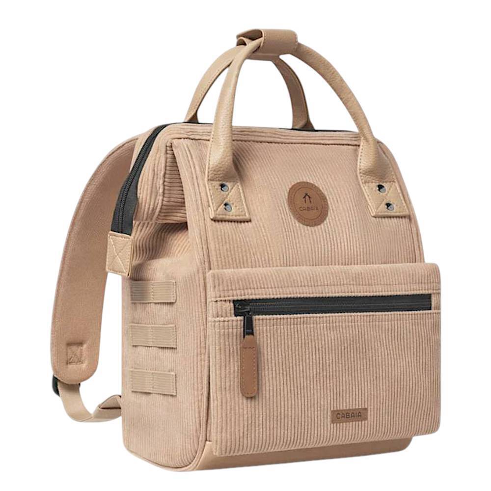Cabaia Rucksack LUXOR Small mit Laptop-Fach - Beige Braun Cord