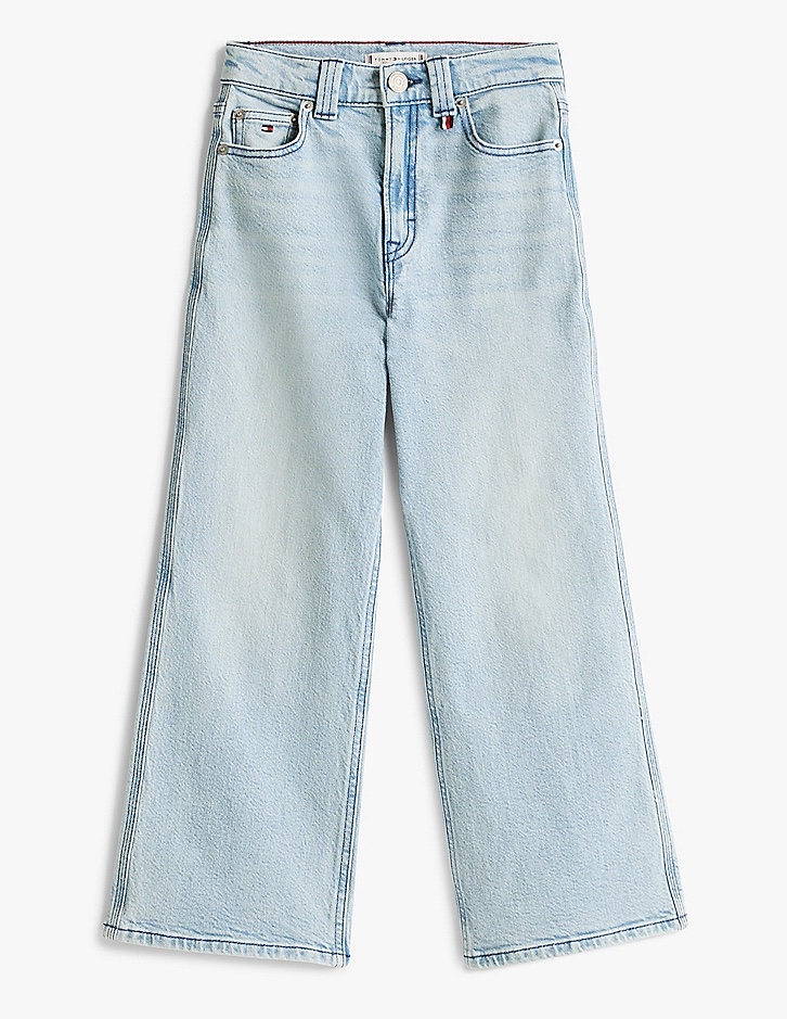 Tommy Hilfiger Mable Wide Leg Jeans Bleach Blau Effekt Tommy Hilfiger Mable Wide Leg Jeans Bleach Blau Effekt