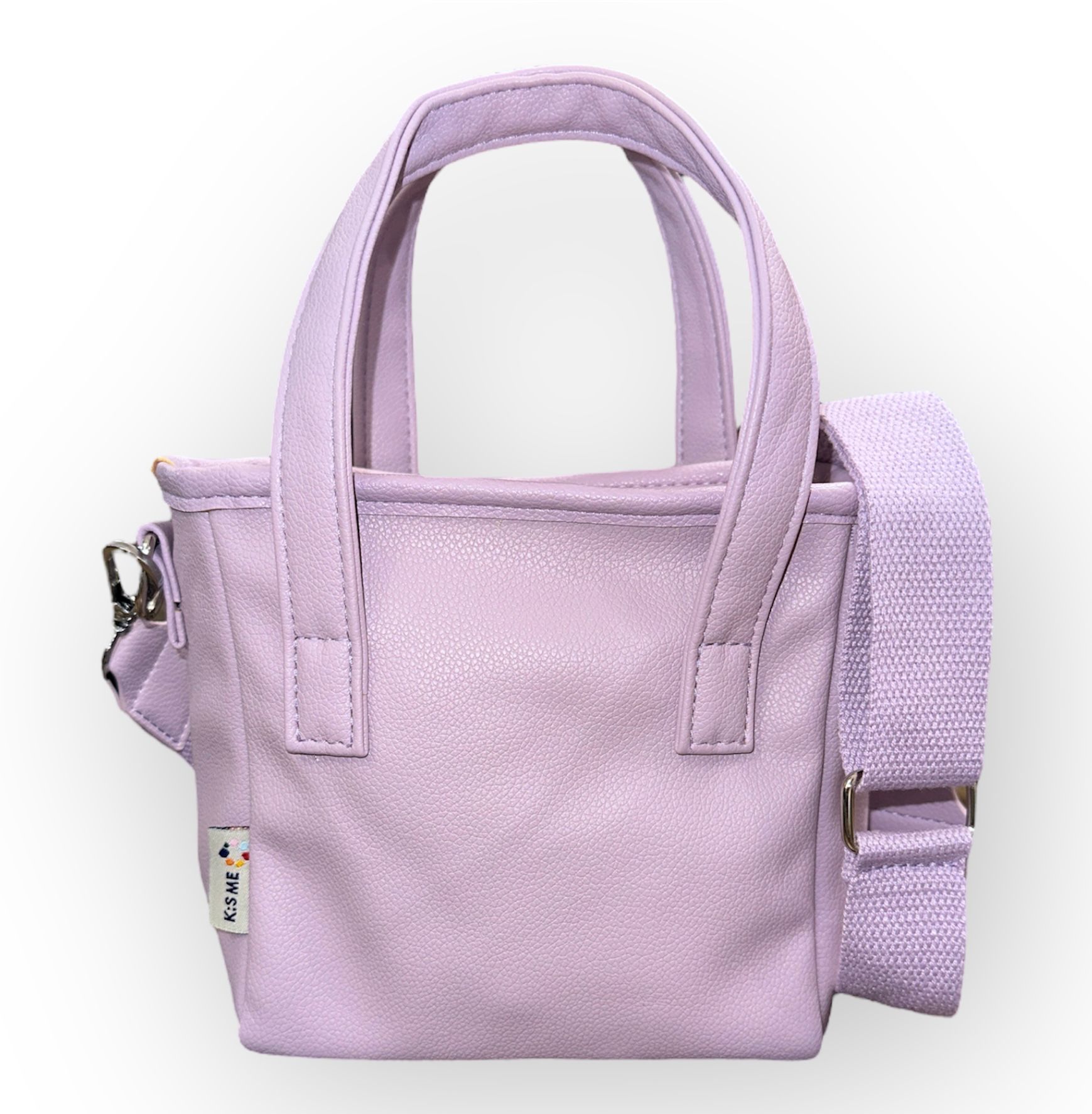 KisMe Kunstleder Umhängetasche mit Henkel und Crossbody Band - Flieder KisMe Kunstleder Umhängetasche mit Henkel und Crossbody Band - Flieder