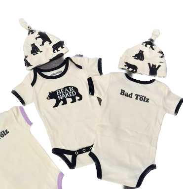 Little Blue House Baby Body & Mütze Set - Bear Naked - Bär