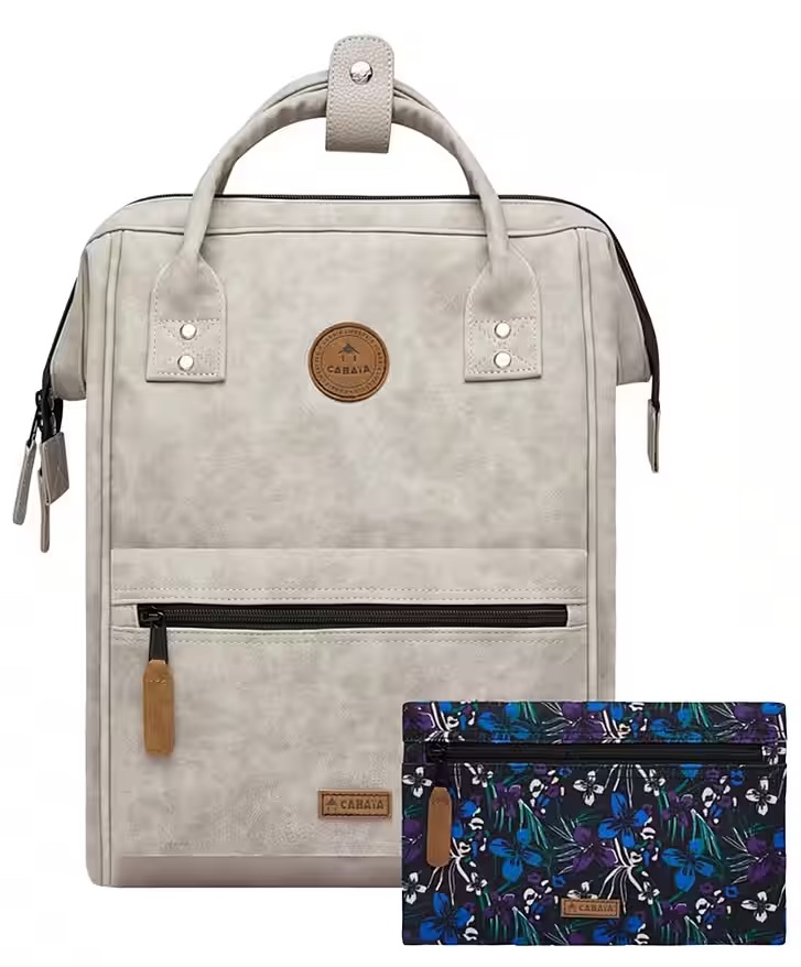 Cabaia Rucksack REIMS Medium mit Laptop-Fach - Grau Nubuk Vegan