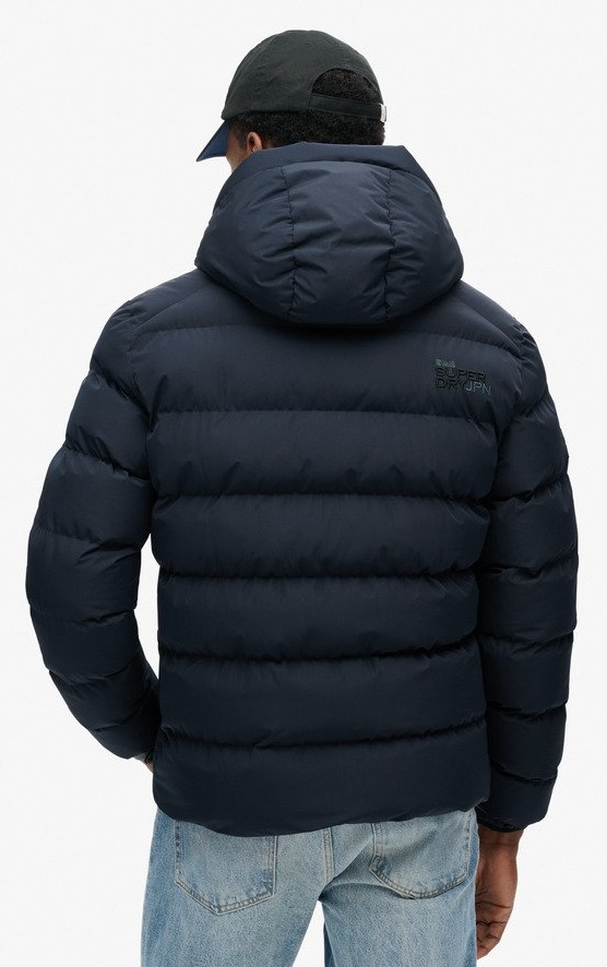 Superdry Herren Sportpufferjacke mit Kapuze in Marineblau Superdry Herren Sportpufferjacke mit Kapuze in Marineblau