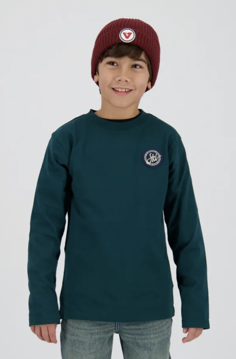 Vingino Halpen Jungs Pullover in Grün mit Backprint - Social Club Vingino Halpen Jungs Pullover in Grün mit Backprint - Social Club