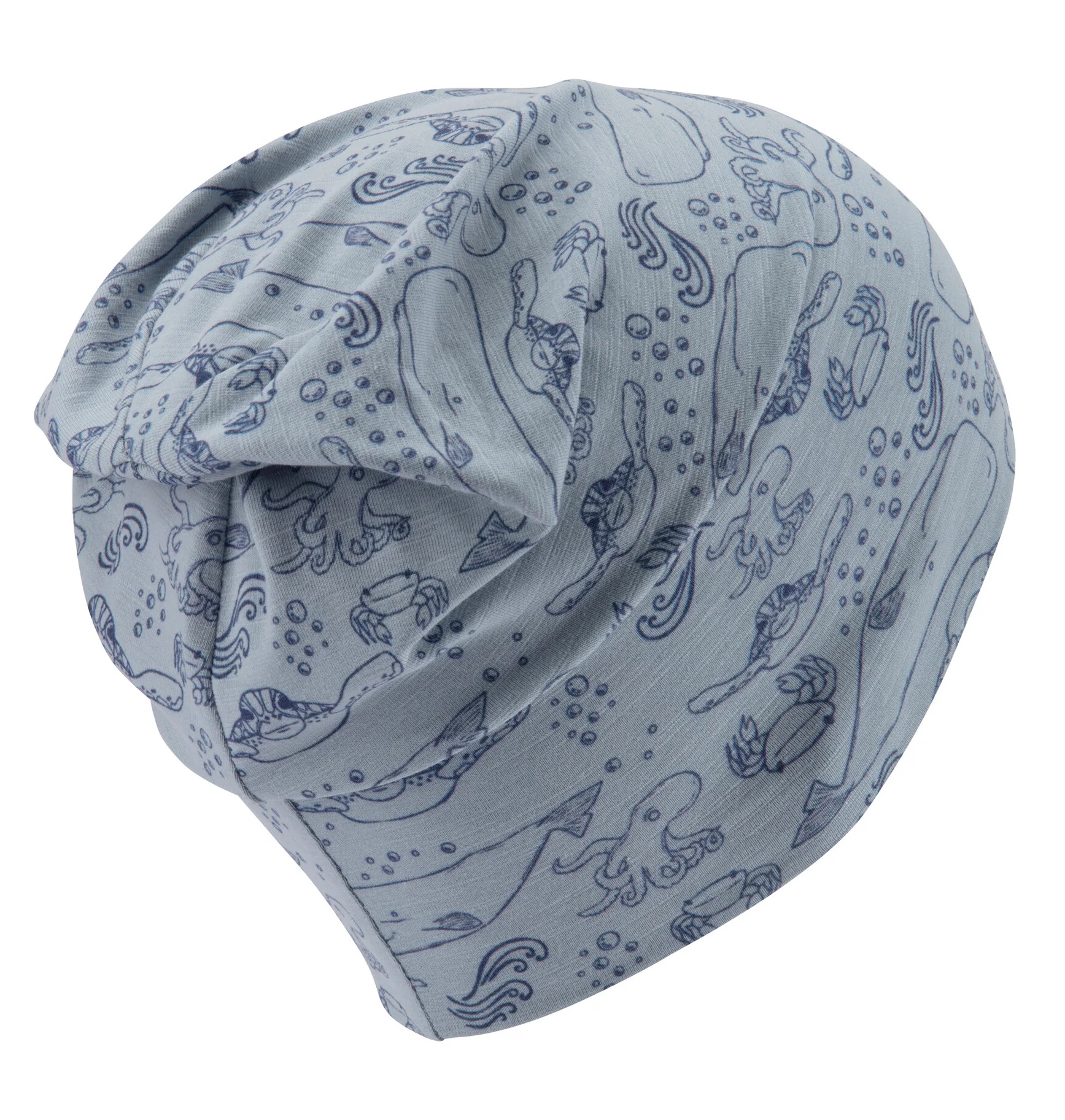 Sterntaler Beanie aus Jersey in Blau - Wale, Kraken & Schildkröten Sterntaler Beanie aus Jersey in Blau - Wale, Kraken & Schildkröten