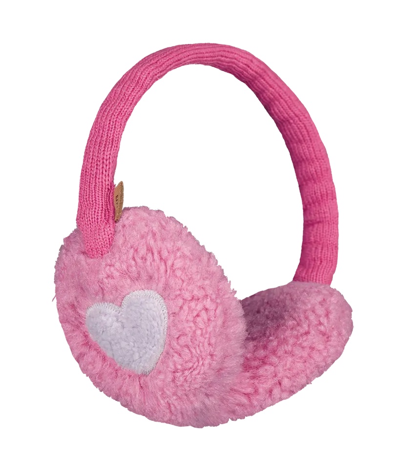 Barts Bozzie Teddy Ohrwärmer Earmuffs mit Teddyfell in Magenta Pink - Herz