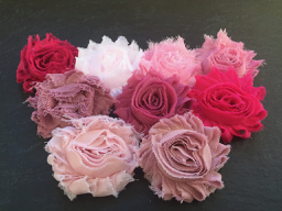 Wowzers Blütenclips - Shabby Chic für Haare & Kleidung - Pink & Rosa Töne