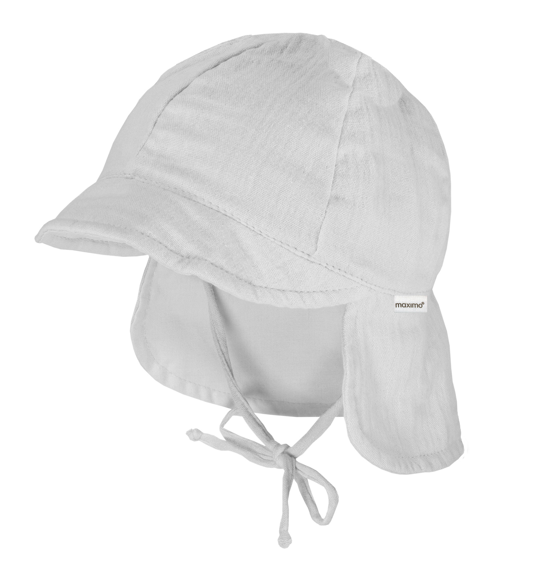 Maximo Baby Musselin Sonnenmütze mit Schild in Weiß mit UV Schutz 50+ Maximo Baby Musselin Sonnenmütze mit Schild in Weiß mit UV Schutz 50+