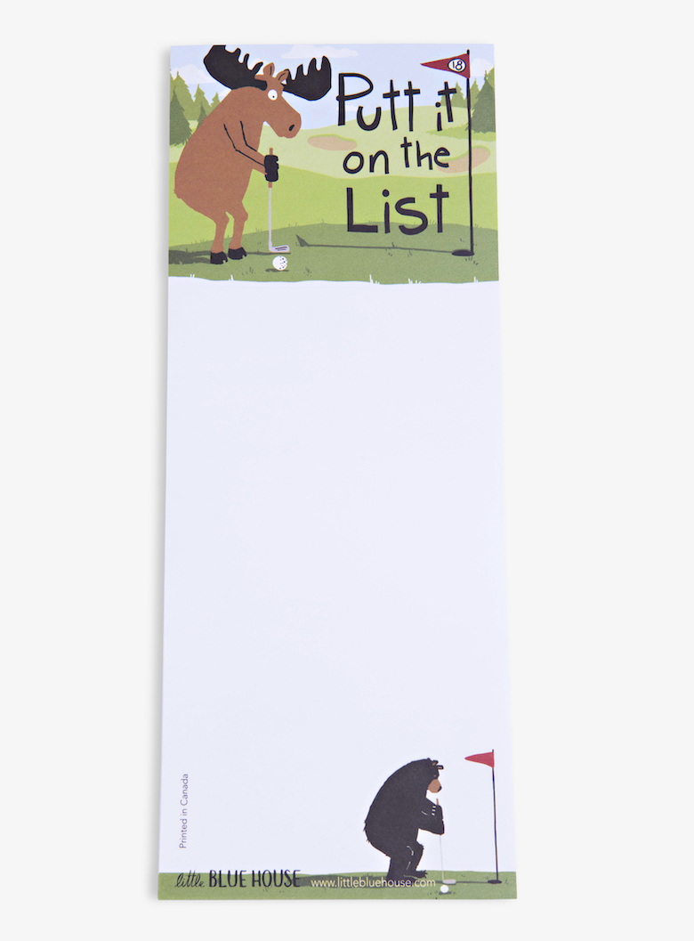 Little Blue House Magnetliste - Putt It On The List Magnetic List - Golf
