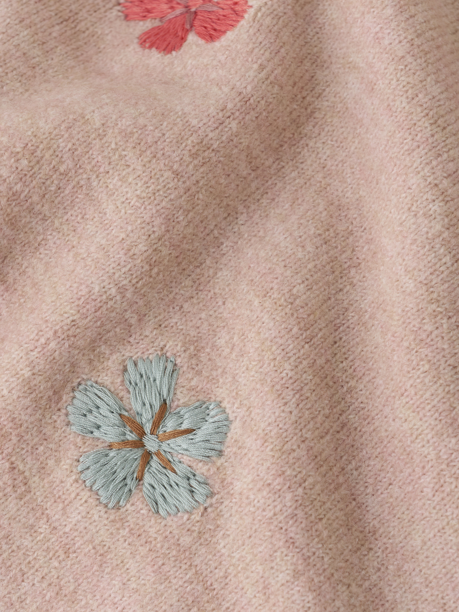 Minymo Strickpullover mit Blumen - Misty Rose/Rosa - SALE Minymo Strickpullover mit Blumen - Misty Rose/Rosa - SALE