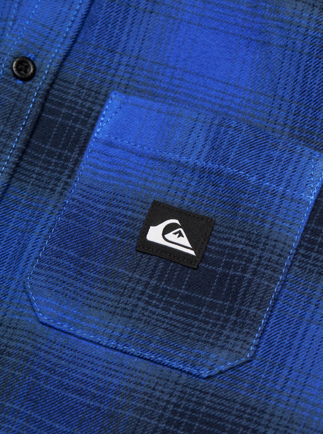 Quiksilver Timetable Flannel Hemd mit Hoodie Holzfehler Karo Blau