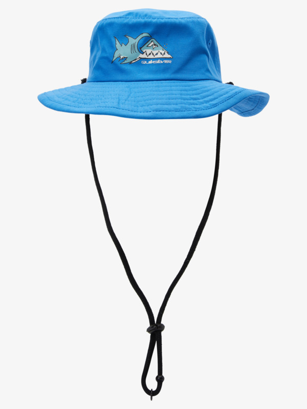 aqkha03377_quiksilver-p_bnm0_frt1 Quiksilver Tower Buckethat - Safarihut für Jungen Blau Haifisch