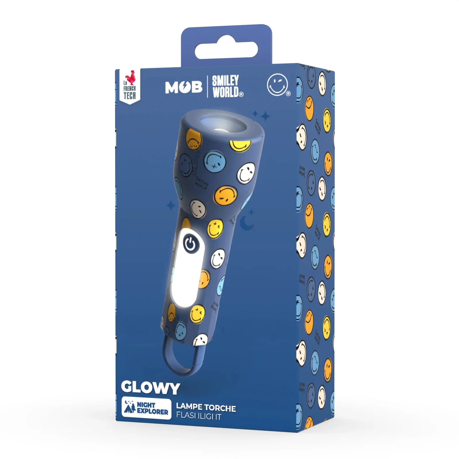 MOB Taschenlampe Smiley Glowy Blau MOB Taschenlampe Smiley Glowy Blau