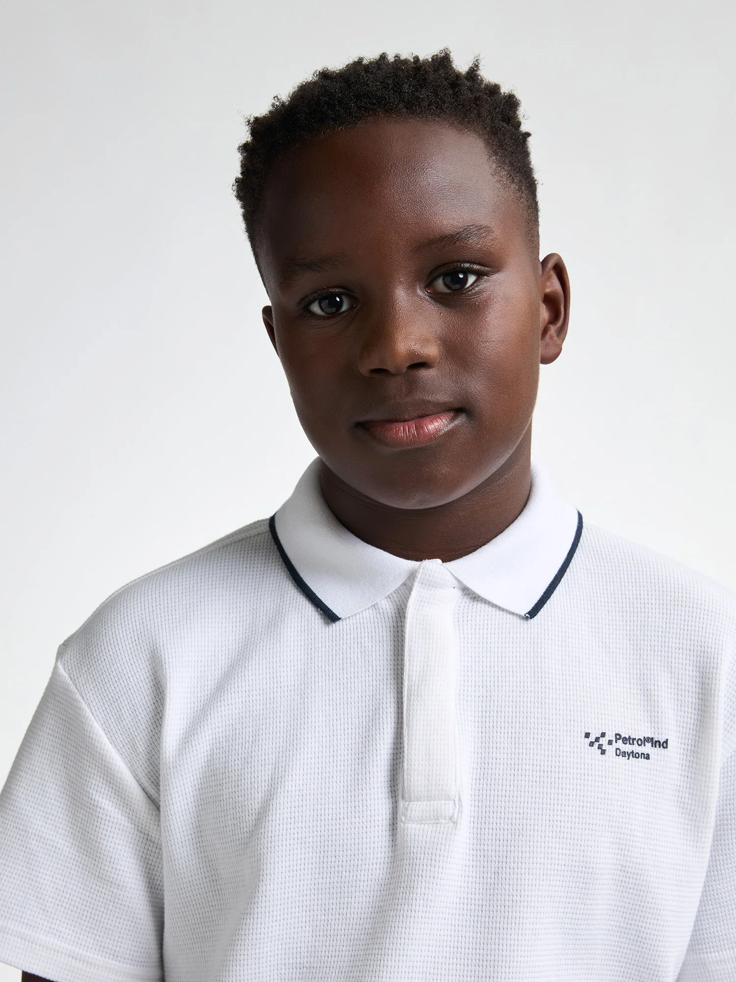 Petrol Industries Jungs klassisches Poloshirt Caribbean in Bright White/Weiß