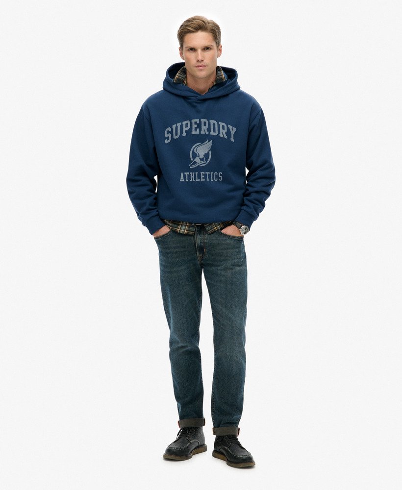 Superdry Herren Hoodie Vintage Athletics Oversized - Insigna Blau Superdry Herren Hoodie Vintage Athletics Oversized - Insigna Blau