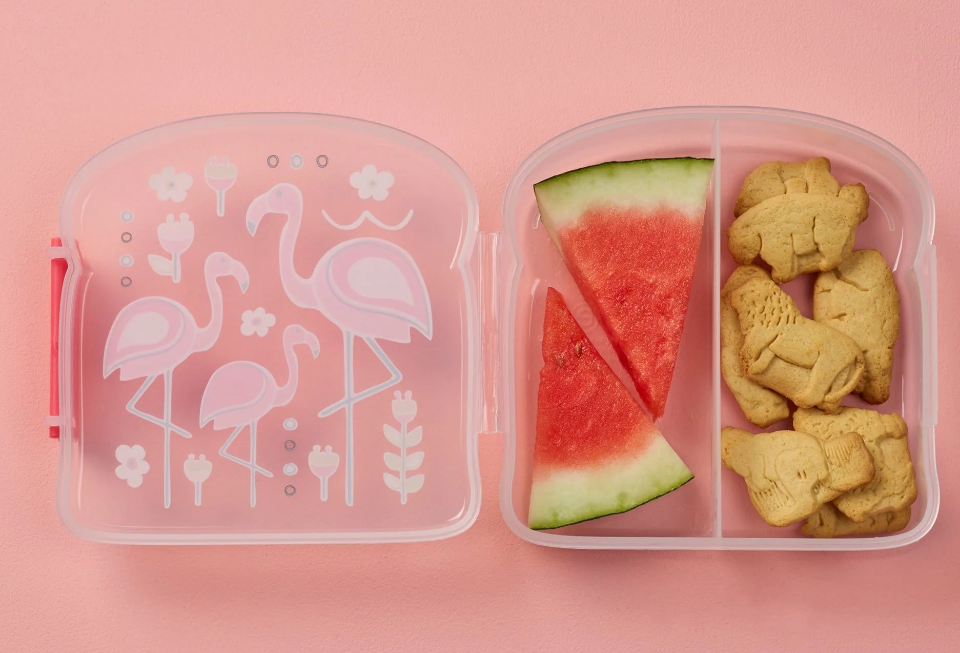 A1264_SandwichBox_Flamingo_02_968529b7-f4ef-4a7c-915a-bbb776f6081d_2048x2048-Kopie SugarBooger Sandwhich Box mit 2 Fächer - Brotzeitbox Flamingo