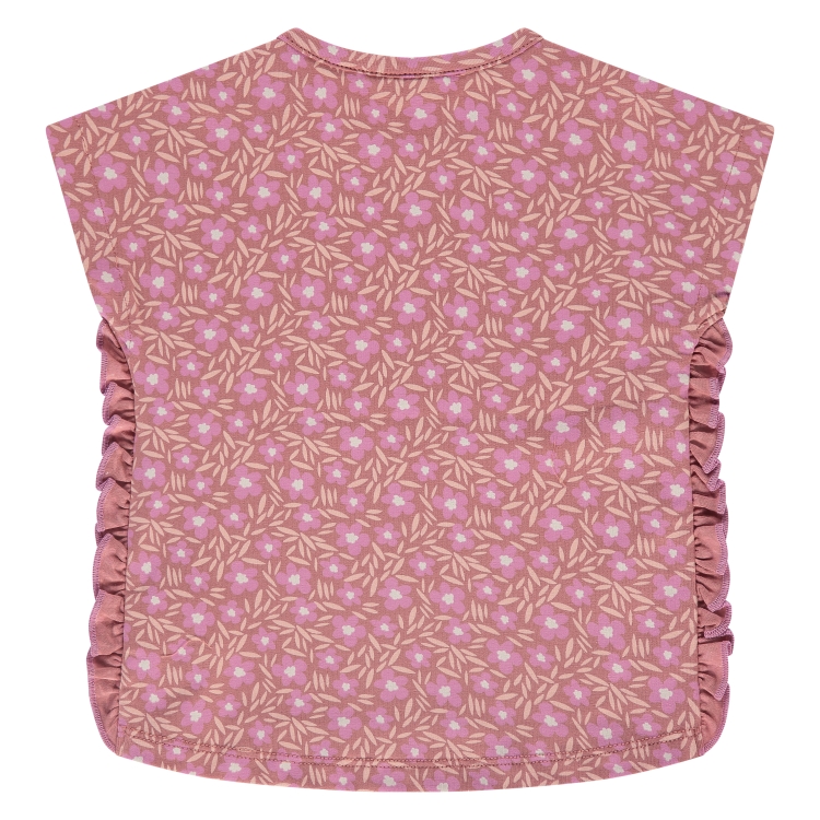 Babyface Kurzarm T.Shirt in Pink Lemondade mit Blumen Allover