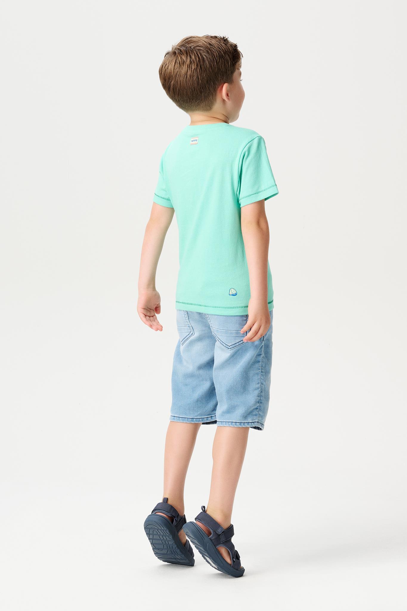 Noppies Laurens Jog Jeans Short Washed Blue Denim mit Kordelzug