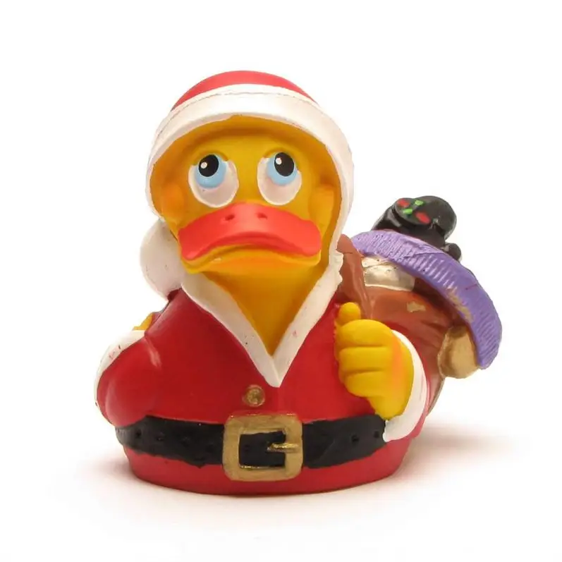 Lanco Santa Duck - Naturkautschuk Gummiente Badeente Weihnachtsmann - Gummiente