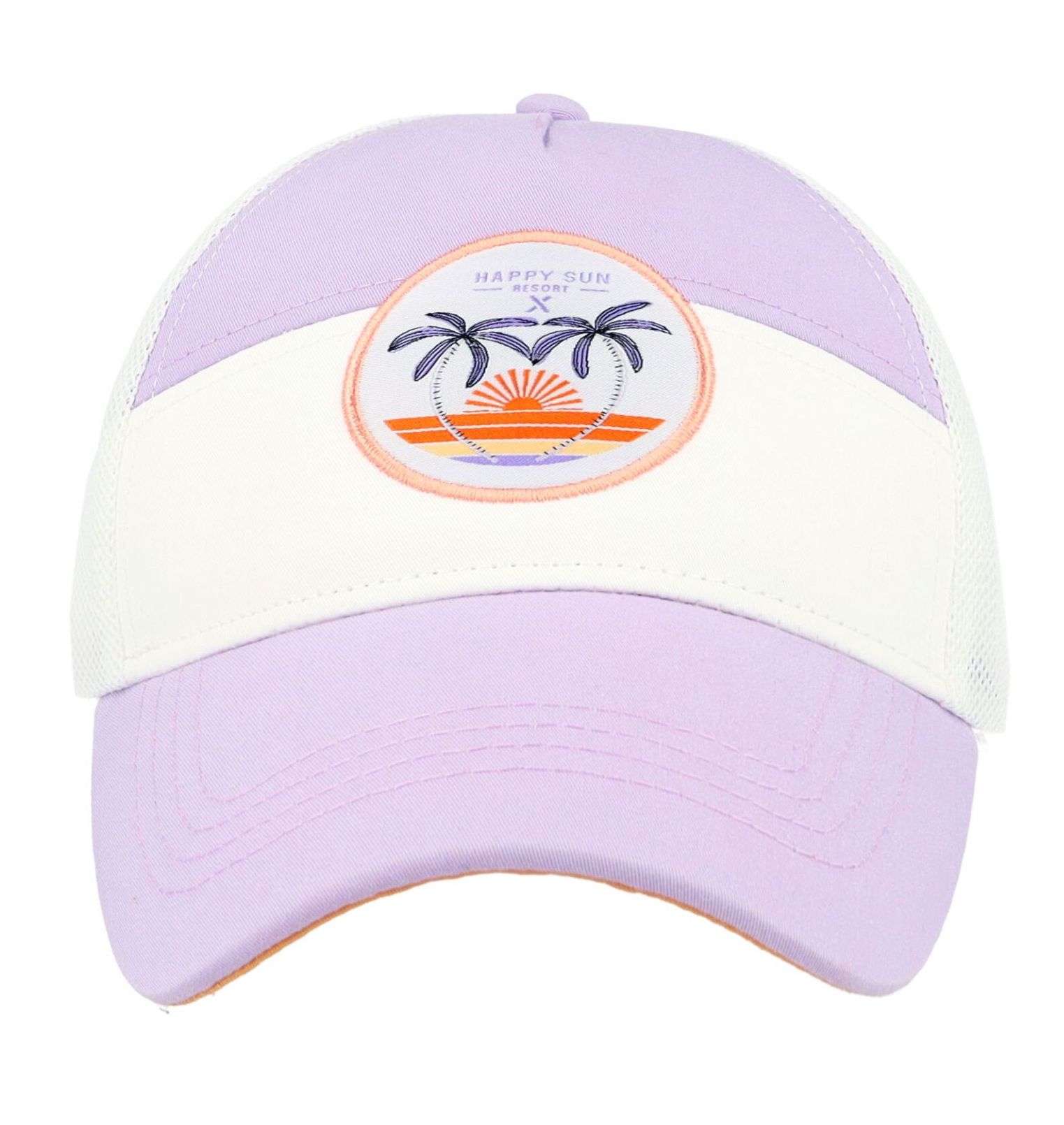 Maximo Trucker Cap in Flieder mit Snapback Verschluß - Happy Sun Maximo Trucker Cap in Flieder mit Snapback Verschluß - Happy Sun