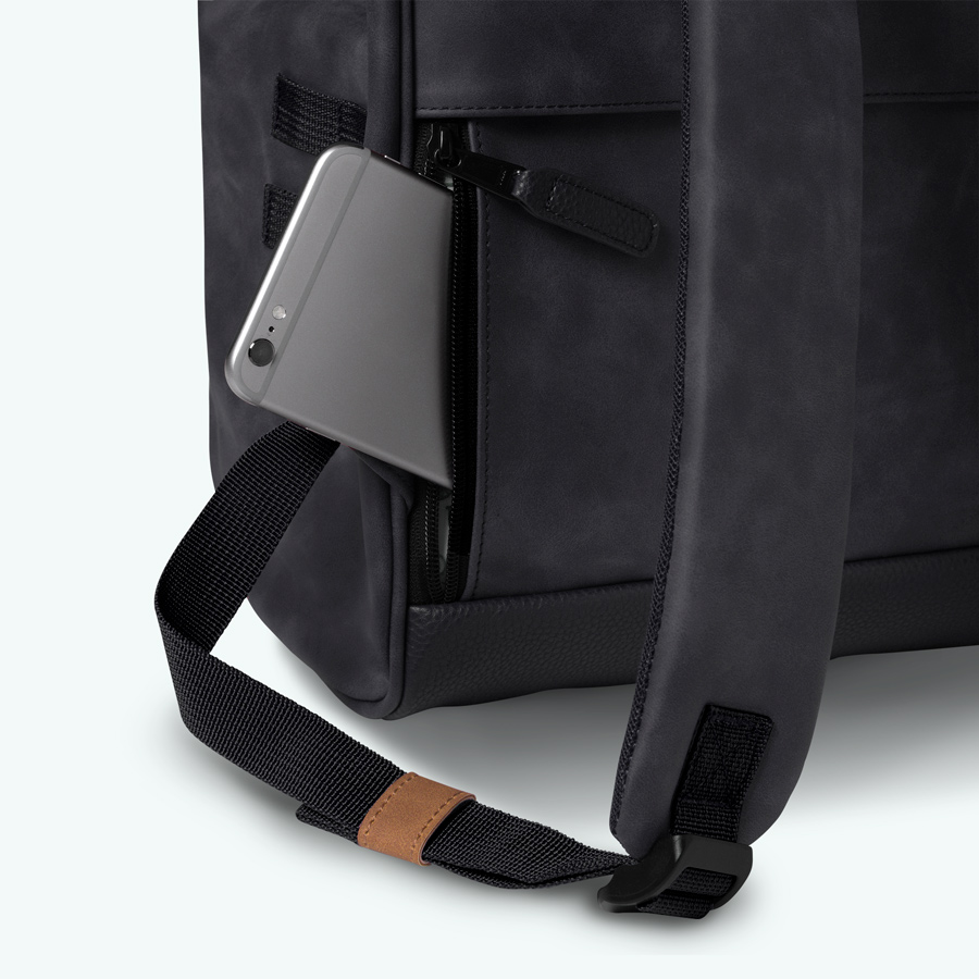 Cabaia Rucksack LE HAVRE Medium mit Laptop-Fach - Schwarz