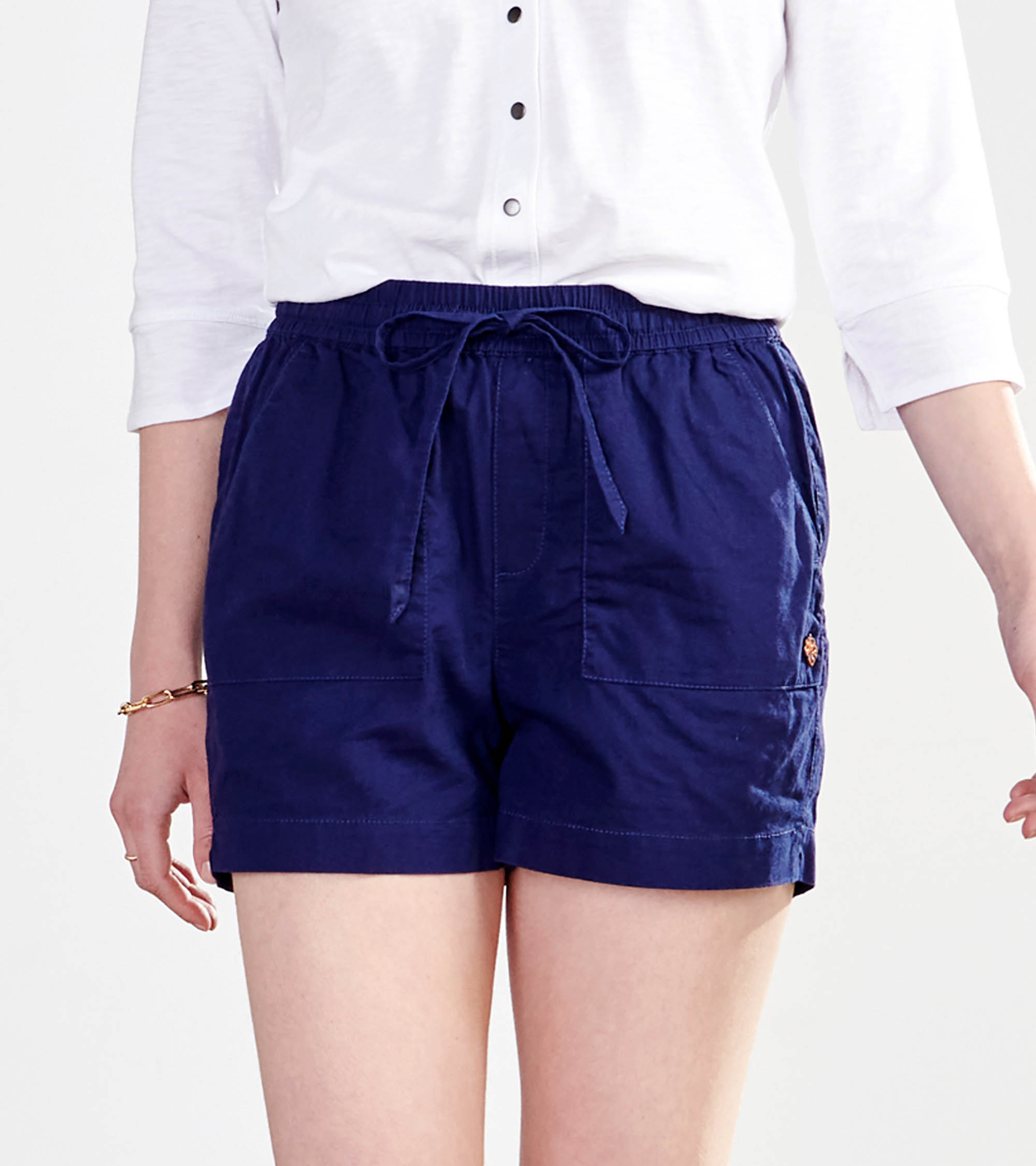 Hatley Everywhere Leinen Shorts in Patriot Blue