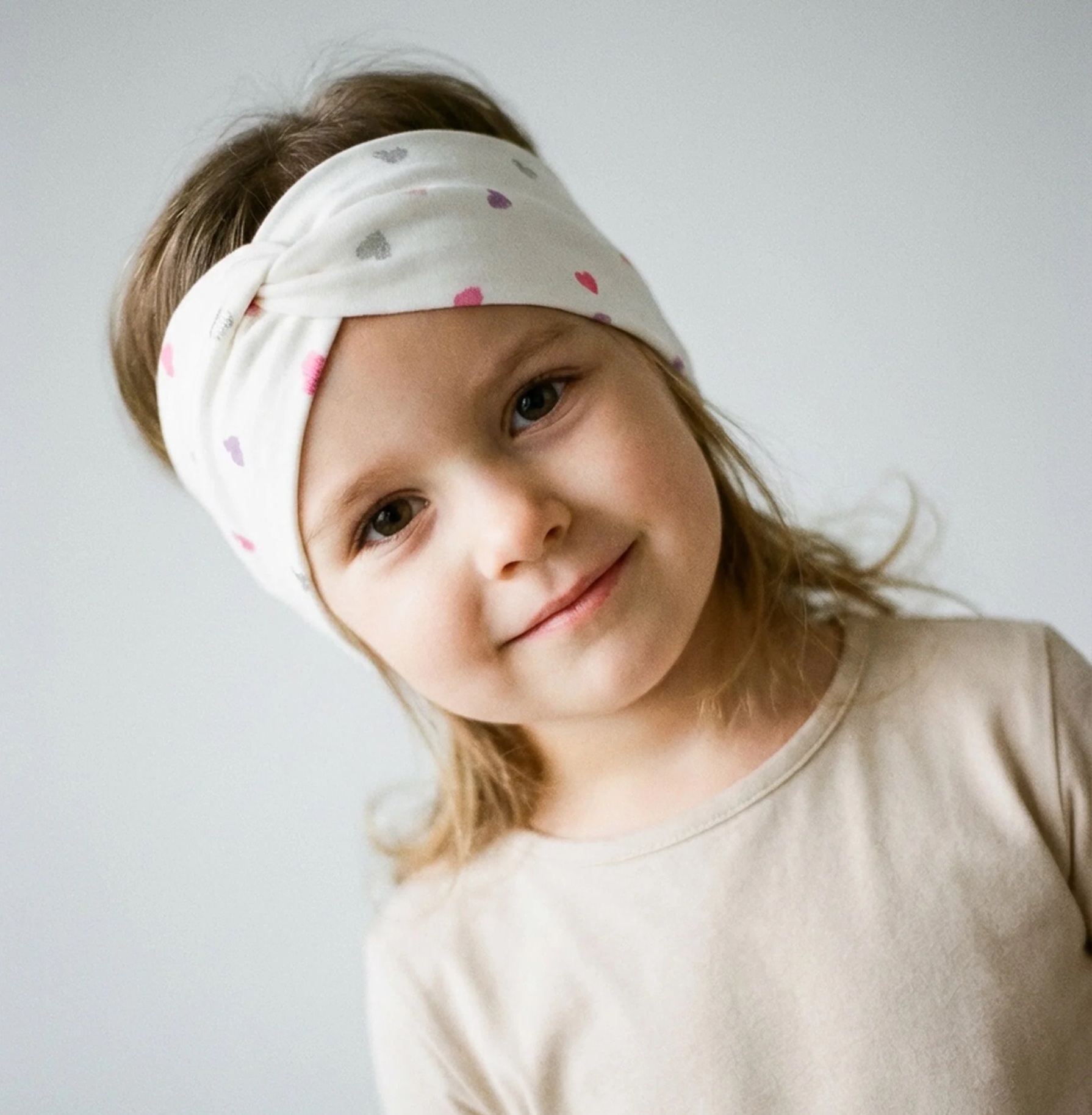 Sterntaler Jersey Stirnband mit Glitzer-Herzen
