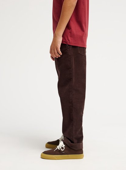 Quiksilver Taxer Cord Hose mit Stretch in Schoko Braun