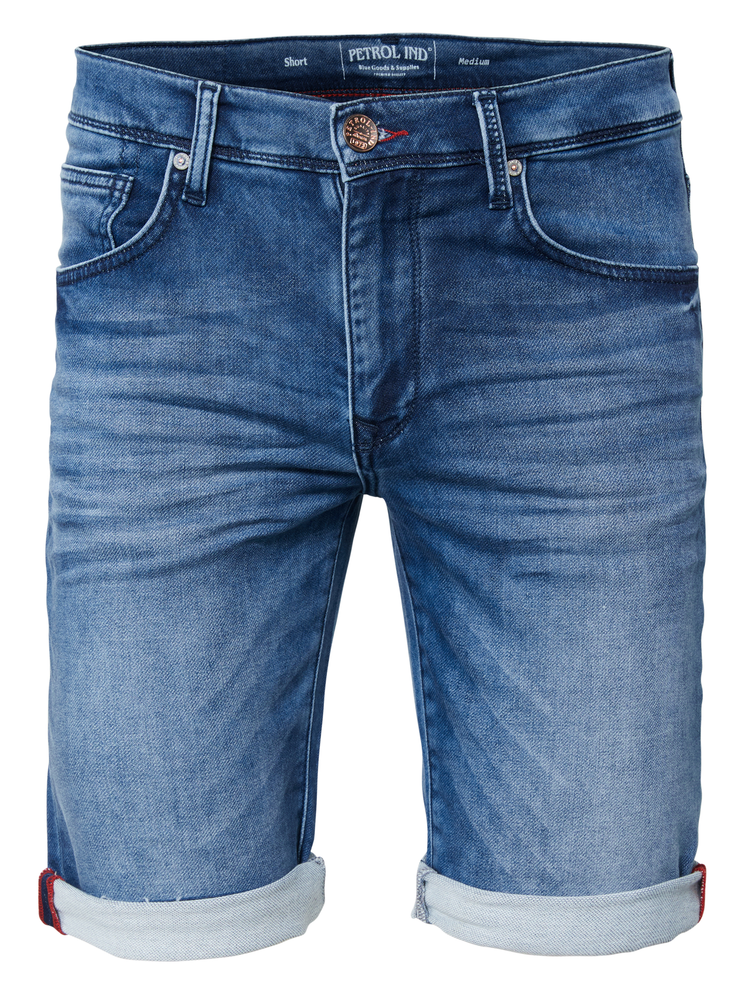 Petrol Industries Jackson Jog Jeans Short in Blue Denim