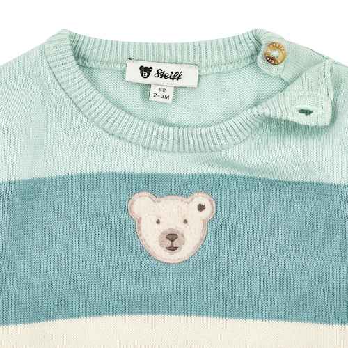 Steiff Strickpulli Pullover mit Blockstreifen Grün, Mint & Creme Steiff Strickpulli Pullover mit Blockstreifen Grün, Mint & Creme