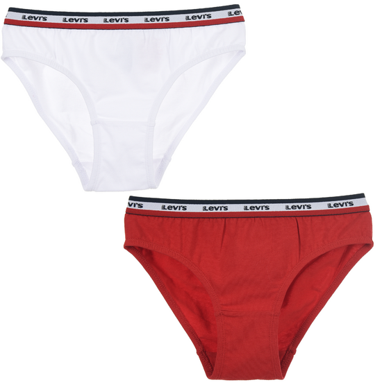 unterhose Levis Mädchen Unterhosen 2er Pack in Weiß und Rot
