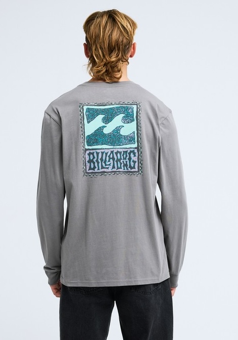 Billabong Stamp Langarm Shirt in Grau - Cooles Logo Billabong Stamp Langarm Shirt in Grau - Cooles Logo