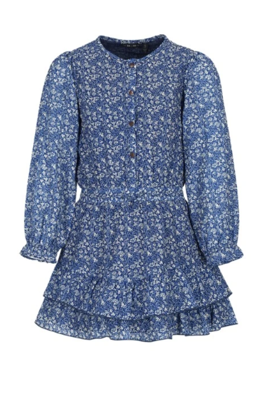 NONO Miggy Kleid Japanisches Blumenmuster AOP - Intensives Blau NONO Miggy Kleid Japanisches Blumenmuster AOP - Intensives Blau