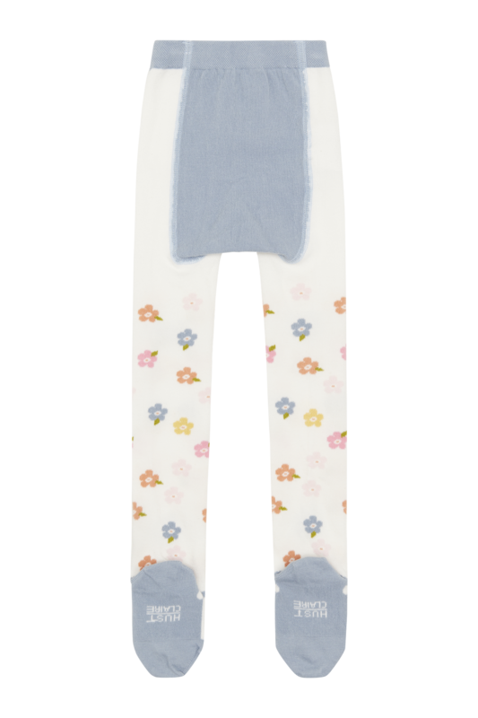 Hust & Claire Strumpfhose Frankie in Creme - Blumen