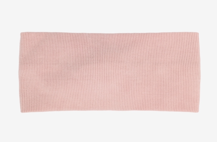 Minymo Stirnband aus Rib Strick in Rosa 