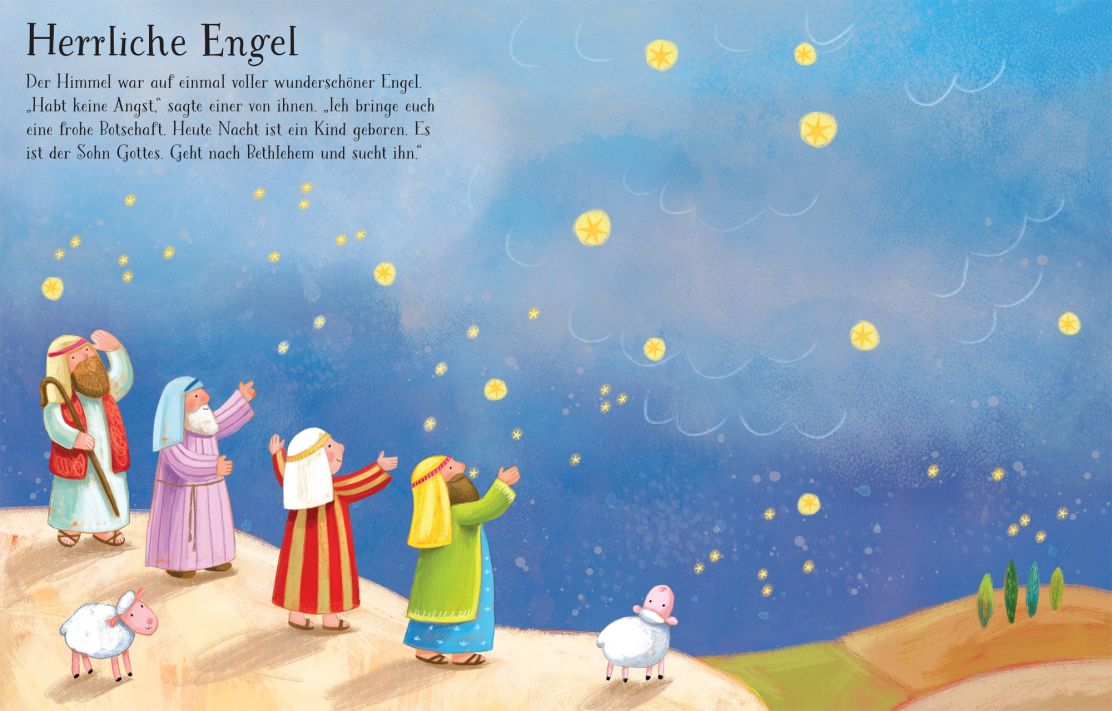 9781782326991_spread_image_2_ Usborne Mein erstes Stickerbuch - Die Weihnachtsgeschichte