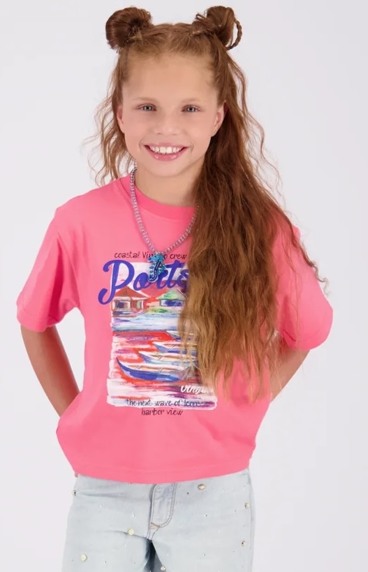 Vingino Mädchen T-Shirt Harma in Coral - Portside Vingino Mädchen T-Shirt Harma in Coral - Portside
